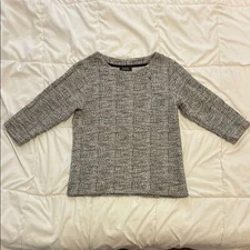 A.P.C.Lurex Cotton Top Black x White Size M