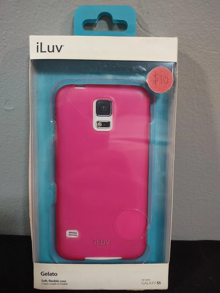 Funda protectora para teléfono celular iLuv New York Gelato suave flexible rosa Samsung Galaxy S5 Foto 2 de 4