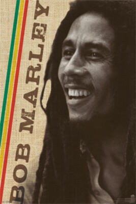 Bob Marley Smile Poster Rasta Reggae 22 X 34