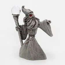 1987 PEWTER SPOONTIQUES Wizard Sorcerer - 1.75" Metal Miniature Figurine