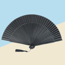 Folding Fan Chinese Style Hand Held Folding Fan Foldable Fan Large Black Fan
