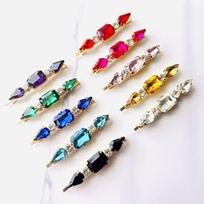 Jeweled Hair Pin Set - gift, special occasion, boho, bridal, Hair Jewelry