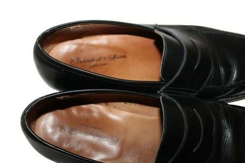 Turnbull Asser Leather 'Boston' Black Shoes Men’s UK 8 D England Penny Loafers - Picture 8 of 9