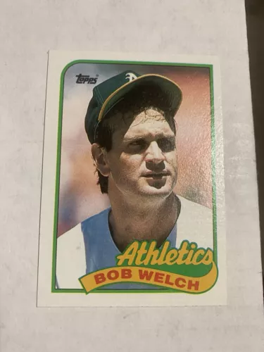 1989 Topps Baseball - #605b Bob Welch (Complete Major League Pitching Record)