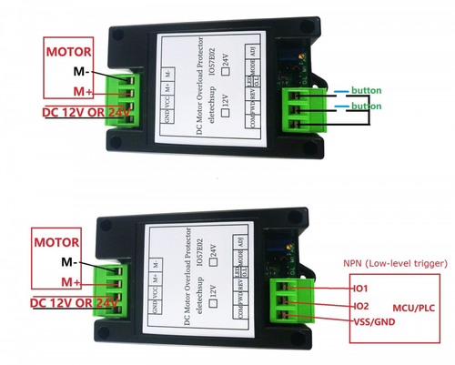 DC12V 10A Power Brushed DC Overload Overcurrent Protect Forward Reverse Control - Picture 6 of 11