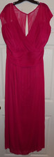 Alfred Sung size 30 4X fuchsia pink maxi formal gala ball cruise gown dress