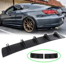 Rear Lip Bumper Diffuser Spoiler Splitter Lower Shark 10-Fins For VW Passat CC