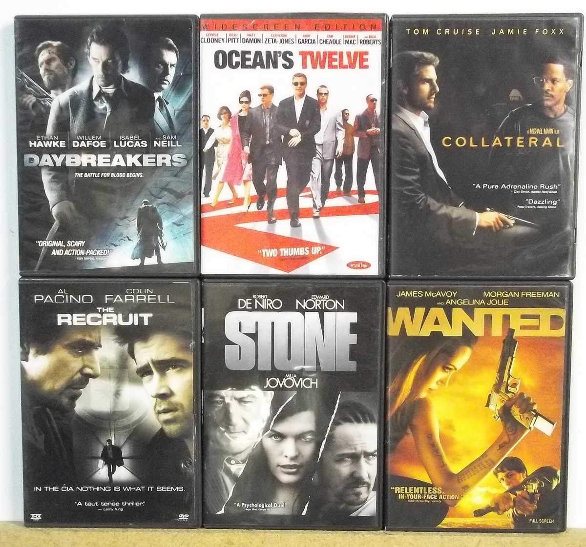 Action Adventure Drama DVD movies Lot #M756 FREE US S/H DeNiro Pacino  Clooney