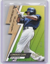 2019 Panini Leather & Lumber #PA-6 Lorenzo Cain Power Alley Holo Gold #/10