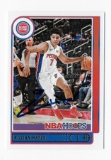 2021-22 HOOPS #175 KILLIAN HAYES PISTONS AUTOGRAPHED SIGNED BASKETBALL CARD