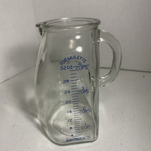 Vintage Formulette Baby Formula 32oz Bottle Glass Measuring Pitcher Jug 7" USA