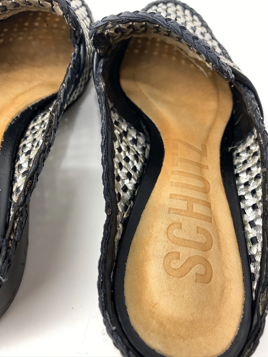 Schultz Badria Slip On Womens Mules Silver Size 35 BRA 37 EUR AK21