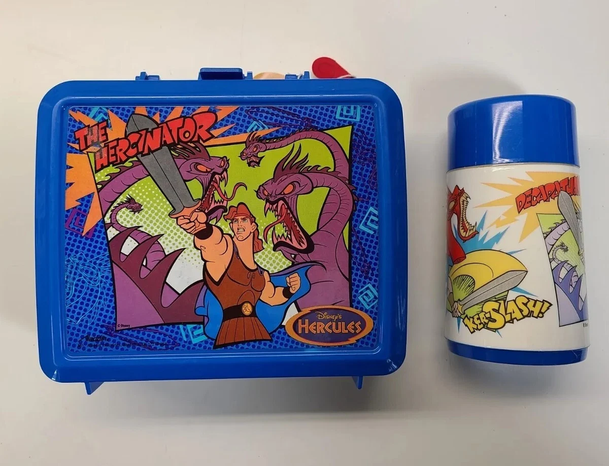 Vintage '90s - Hercules The Hercinator - Plastic Lunch Box With Thermos