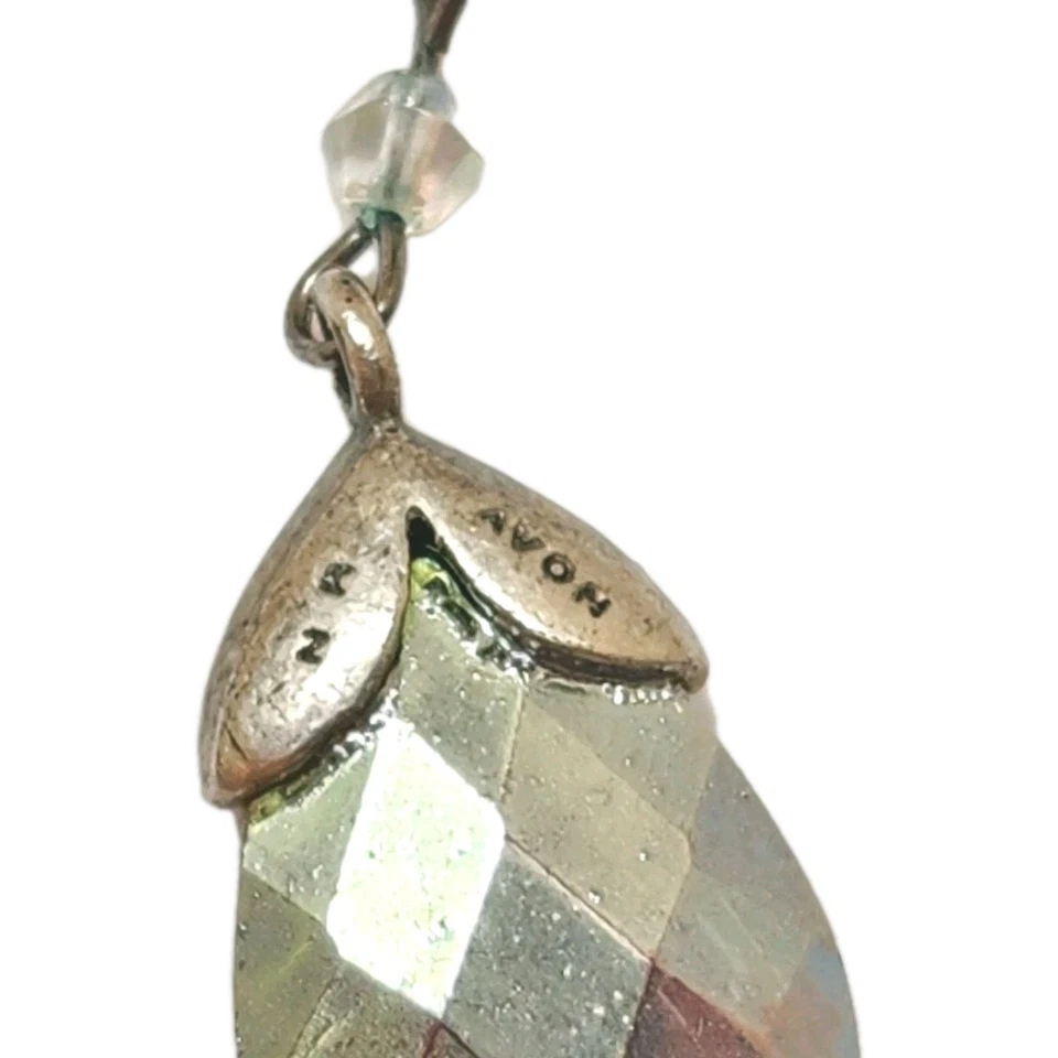 Vintage Nina Ricci Avon Smoky Quartz Briolette Rhinestone Silver Dangle Earrings - Image 3 of 4