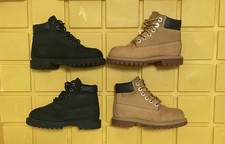 TD Size 9c 2x Timberland All Black And Classic Nubuck Leather