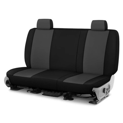 For Kia Optima 18-20 Neosupreme 2nd Row Charcoal w Black Custom Seat Covers