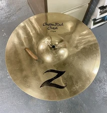 Zildjian z custom rock crash 17” cymbal REPAIRED 