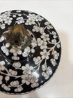 Vintage Black & White Chinese Cloisonne Enamel Lidded Bowl w/Flower And Dragon — photo 10