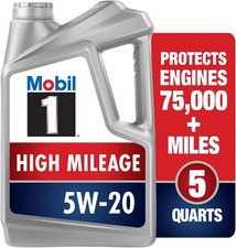 1 High Mileage Full Synthetic Motor Oil 5W-20 5 Quart