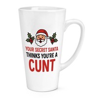 Gift Base Rude Funny Joke Latte Becher Tasse 17Oz Groß Weiß Keramik