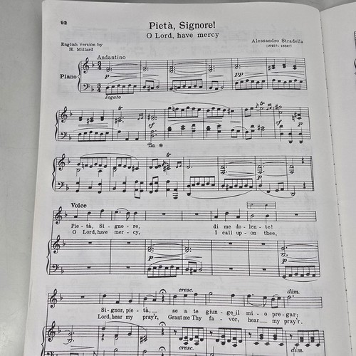 Schirmer 24 Canzoni Italiane Arias Libro Musica Voce Media Alta Vintage - Foto 2 di 12