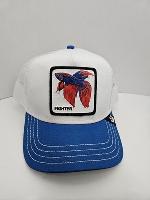 Goorin Bros Animal The Farm Trucker Baseball Snapback Hat Cap Fighter Fish 