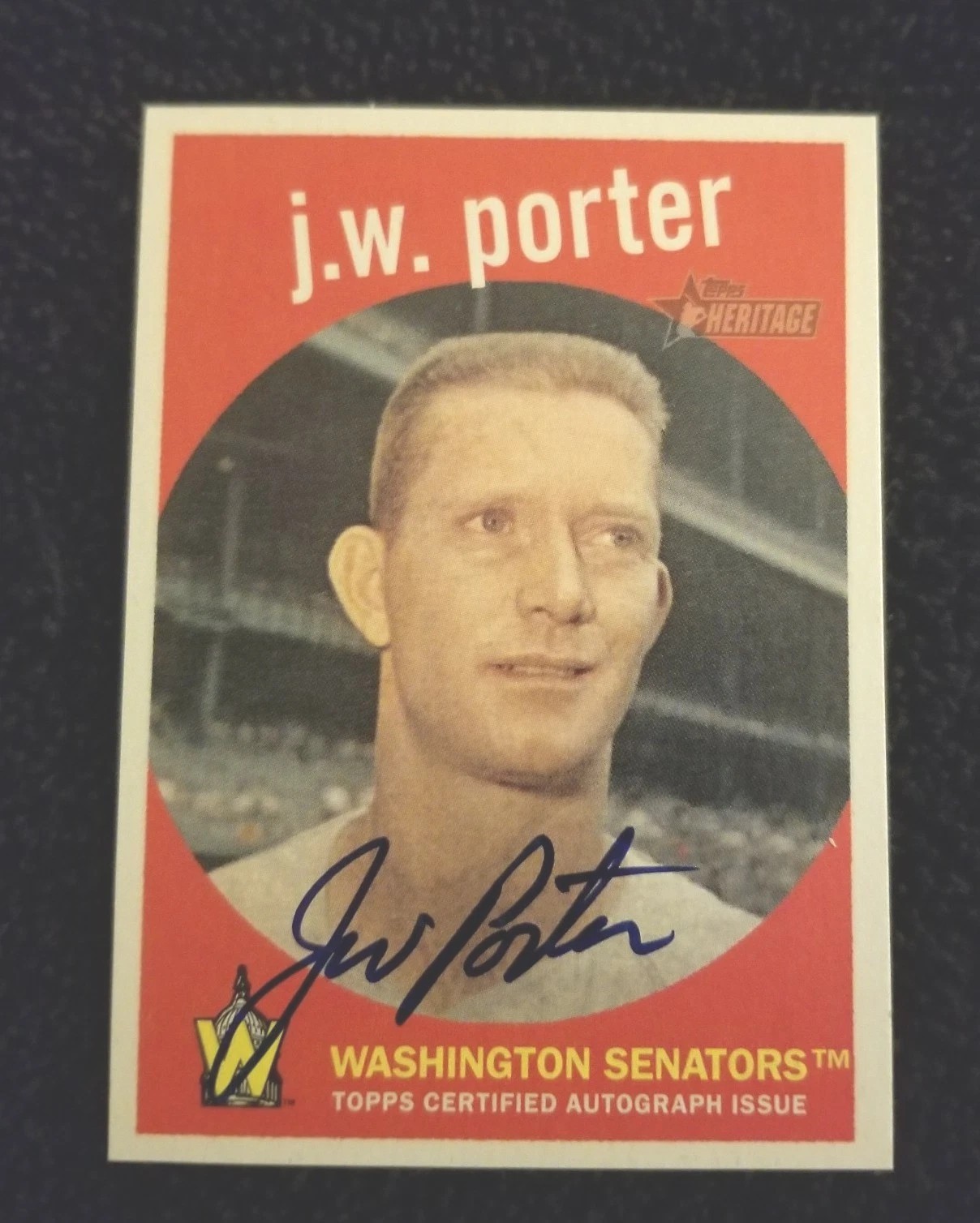 2008 Topps Heritage Real One Autographs #ROA-JP J.W. Porter Senators