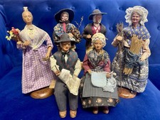 Lot ancien : 6 santons de Provence signés – 27 cm