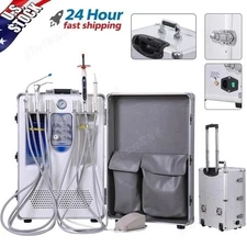 Portable Dental Mobile Delivery Unit Suction System with Air Compressor 4 Holes