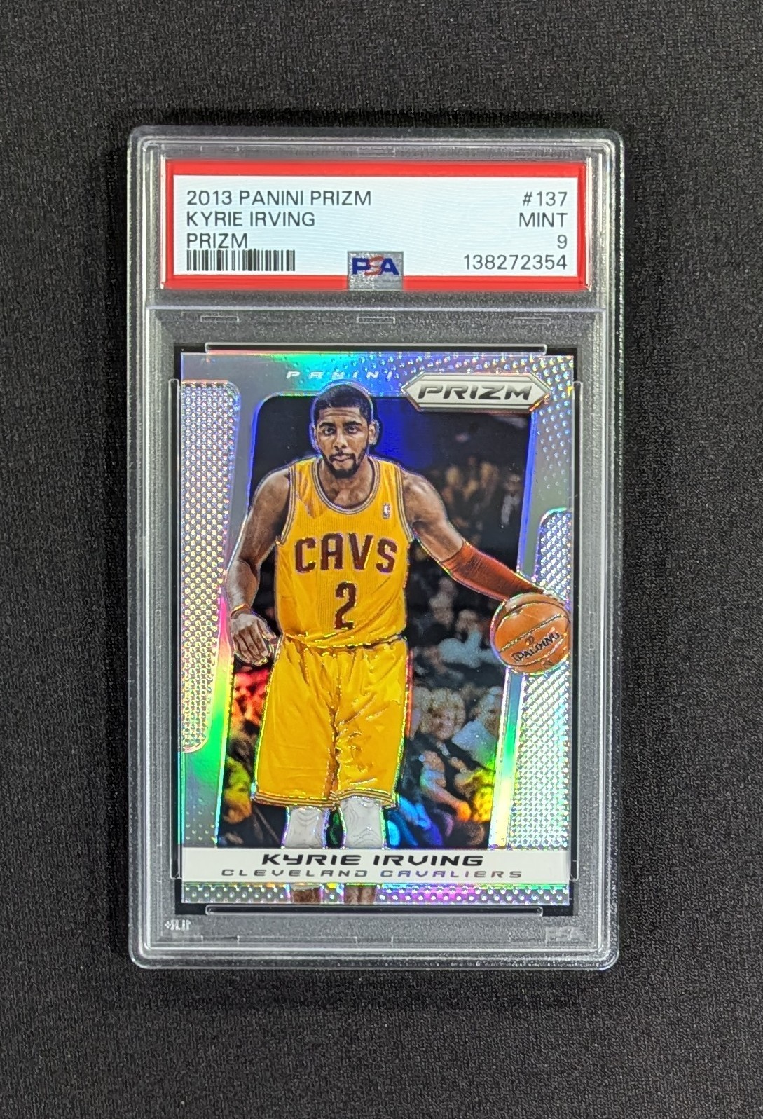 2013-14 Panini Prizm Silver Prizm Kyrie Irving #137 Cavaliers PSA 9 MINT
