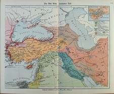 Alte Welt Östl. Teil +Historische Landkarte+ Kleinasien, Babylon, Mesopotanmien