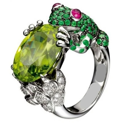 Kreative Schöne Frosch Weibliche Ring für Frauen Modeschmuck Gemischte Stile - Bild 1 von 4