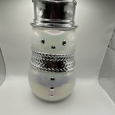 Bath & Body Works bałwana świąteczny świecznik biały srebrny