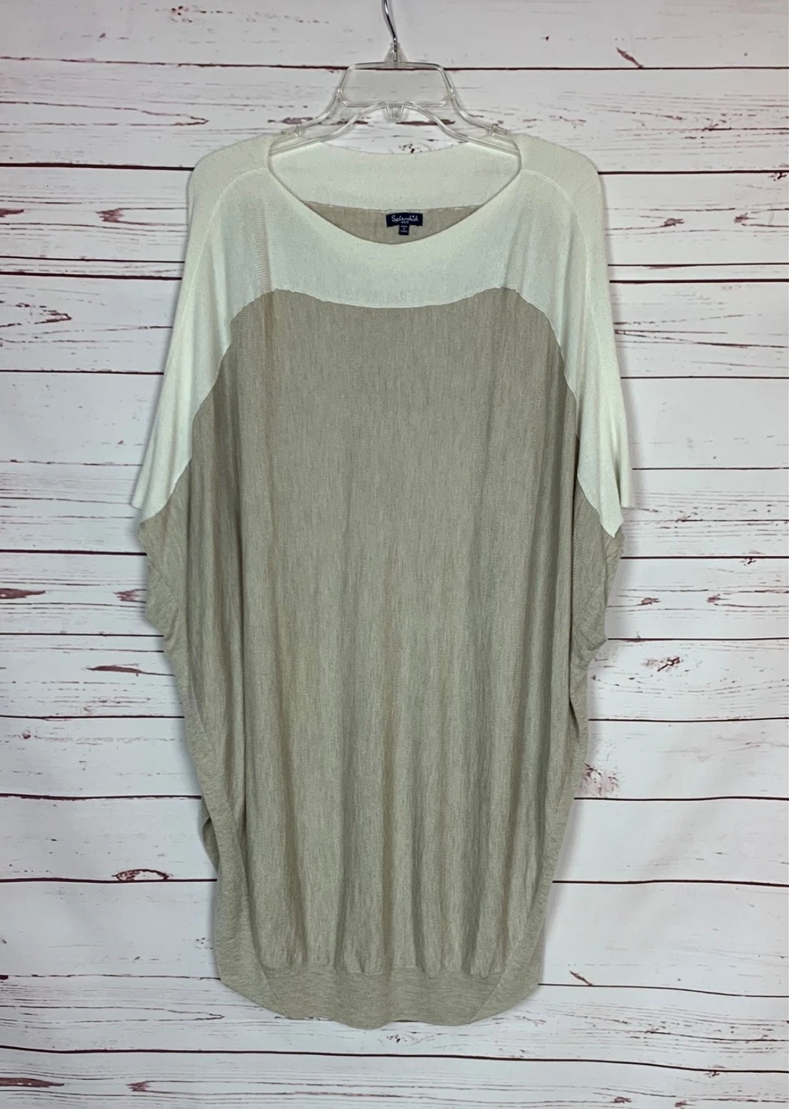 Splendid Women's XS / S Extra Small / Small Beige Cream Oversized Sweater Poncho