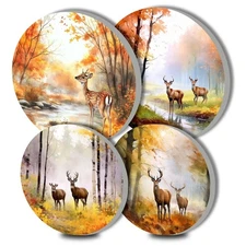 Deer Stove Burner Covers,Funny Gas Stove Burner Covers Set of 4, 8 Inch & 10 ...