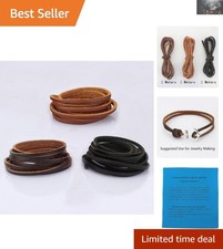 Assorted Colors 3mm Genuine Leather Cord - Ideal for Elegant Jewelry Projects