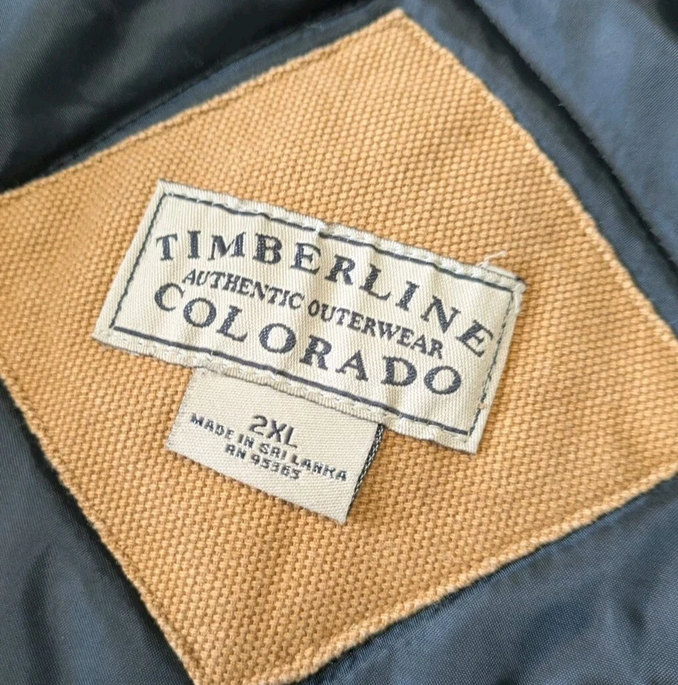 Colorado Timberline Tostado Caqui Marrón Ropa de Trabajo Tareas Chaqueta Talla 2XL Cremallera Completa Foto 4 de 4