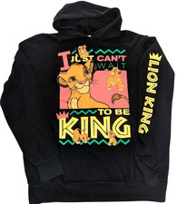 VTG Disney Lion King Hoodie Sweatshirt I Just Cant Wait to Be King Simba XL EUC 