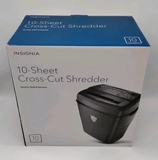 NEW Insignia NS-PS10MCC 10-Sheet Microcut 3-Mode Switch Black Shredder office 
