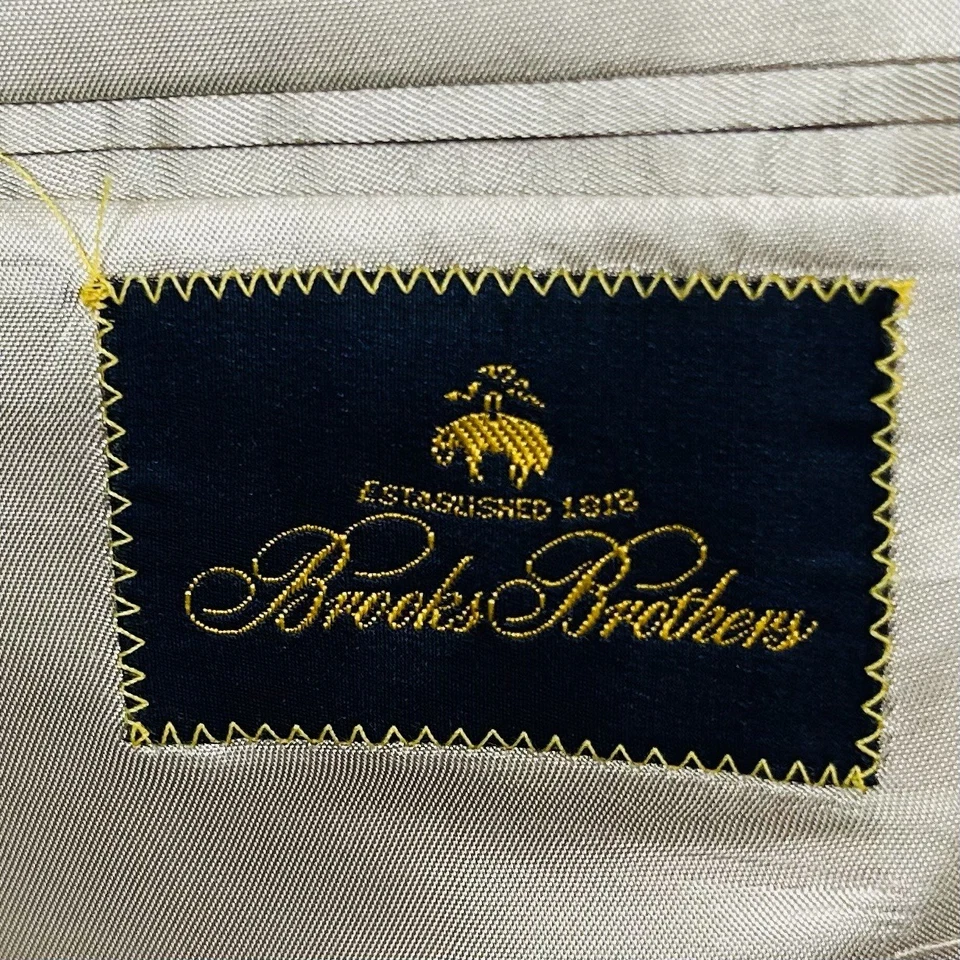 Casaco esportivo Brooks Brothers 44L vintage 100% lã xadrez Glen dois botões ventilado - Imagem 3 de 4