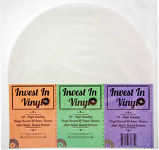 50 LP Inner Sleeves anti Static round Bottom 33 RPM 12" Vinyl Record Sleeves Pro