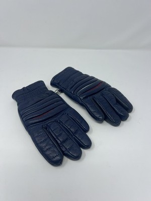 VTG VINTAGE OLYMPIA SPORTS WINTER SKI SNOMOBILE GLOVES SZ SMALL BLAK RED BLUE WH