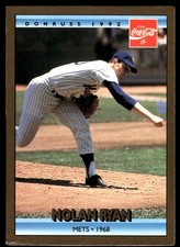 Nolan Ryan 1992 Donruss Coca-Cola Nolan Ryan #2 New York Mets FREE SHIPPING