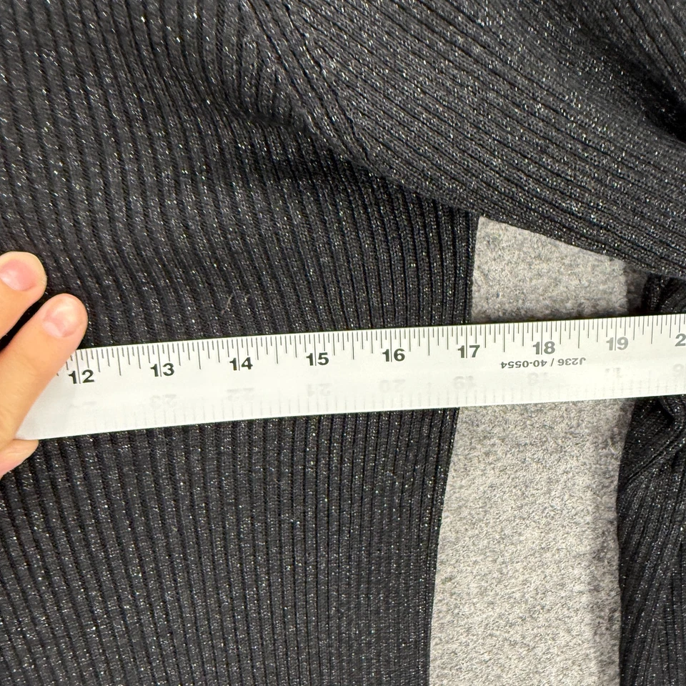 Cárdigan Joseph A. Mujer XL Negro Seda Abotonado Cuello en V Manga Larga Informal Tejido Foto 4 de 4