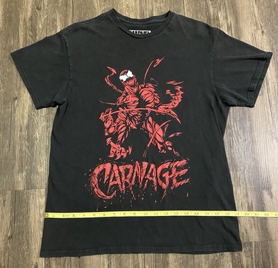 Carnage Mens T-Shirt - Chaotic Over Splattered Logo SIZE MEDIUM