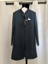 Navy Blue Sherwani With Cutwork On Collar For Men Size 36 Men