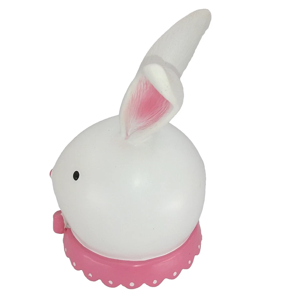 Yankee Candle White Bunny Rabbit Head Jar 5.5"T Topper Primavera Pascua Decoración Foto 4 de 4