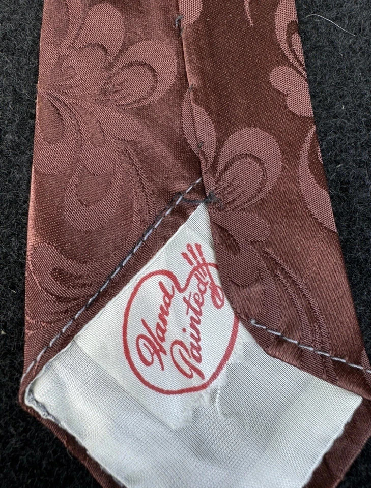Corbata geométrica vintage Legath pintada a mano corbata años 40 años 50 Foto 3 de 4