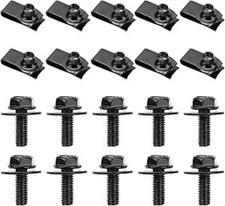 20PCS Car Body Bolt  U-Nut Kit, Bumper Fender Hood Panel Fasteni Color: 20PCS