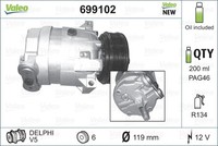 Valeo 699102 Kompressor, Klimaanlage FÜR Holden Opel Vauxhall